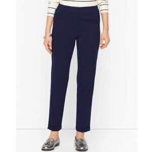 TALBOTS Luxe Ponte Roll Cuff Pants, Indigo 3X NEW